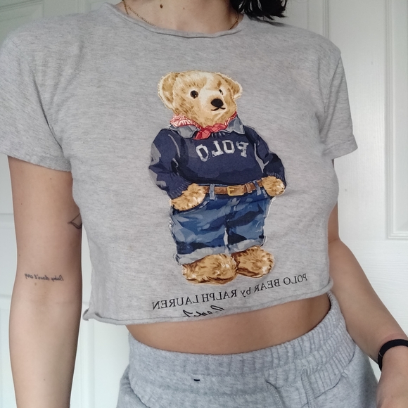 Polo Ralph Lauren Tops - VINTAGE POLO BEAR CROP TEE